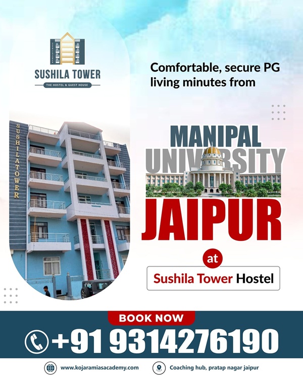 Luxury AC Hostel Near Manipal University Jaipur