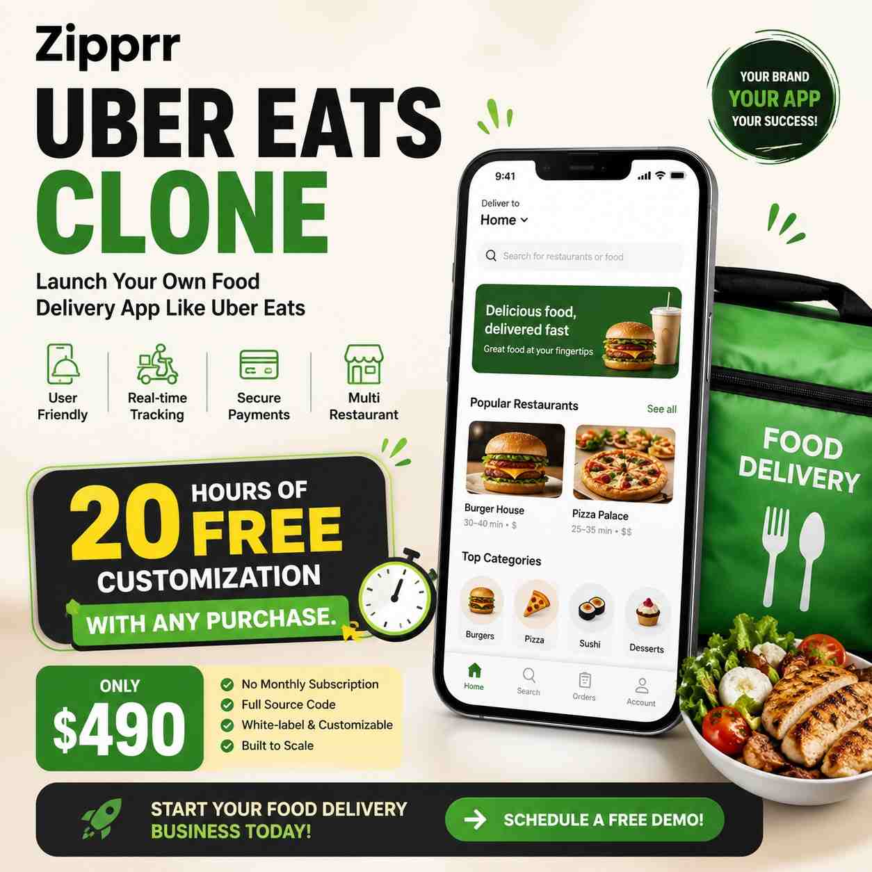 Can Restaurants Cut Fees With a Zipprr Uber Eats Clone at $490?