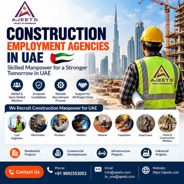 Construction Employment Agencies in UAE: Build Your Workforce with AJEETS
